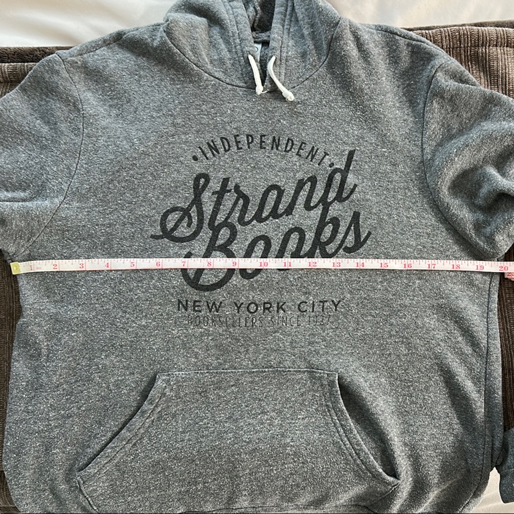 Alternative Apparel/ Strand Books Gray Sweatshirt Hoodie - Picture 4 of 5
